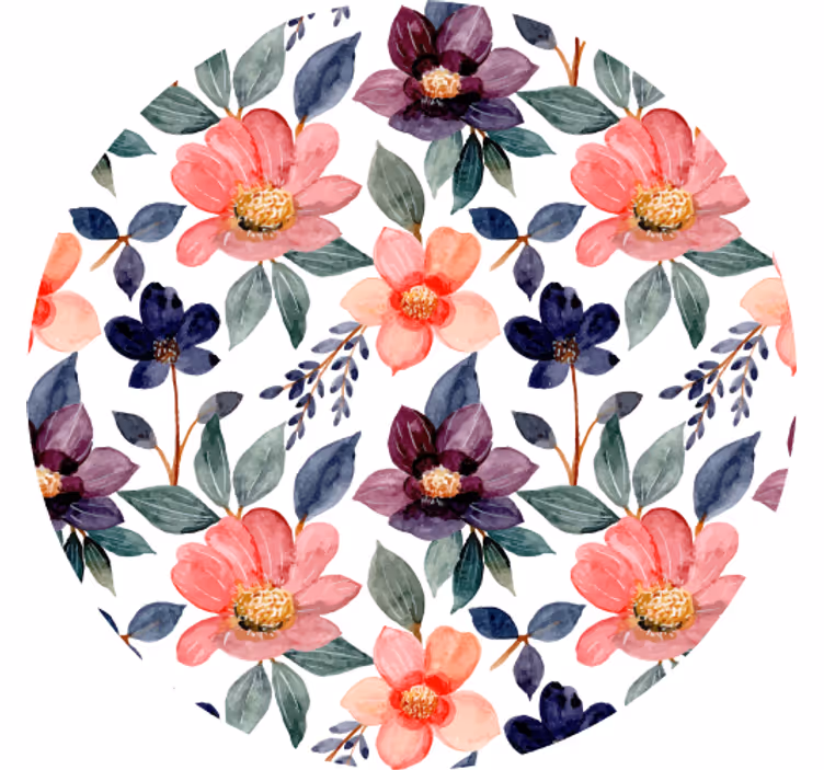 Happy flower design blomsterbunn - Tenstickers