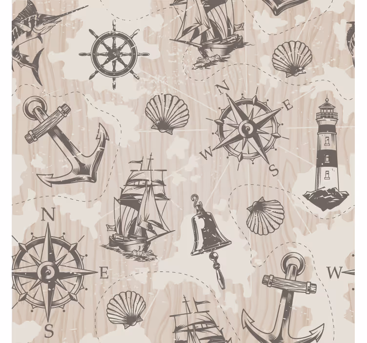 Underlag nerdete maritime mønstre - Tenstickers