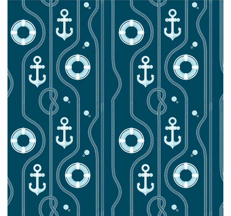 Underlag øl med anker og livbøyer mønster - Tenstickers