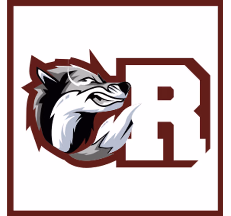 Underlag tilpasset wolf crest monogram - Tenstickers