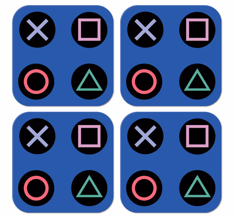 Morsomt fargerikt playstation -mønster underlag nerdete - Tenstickers