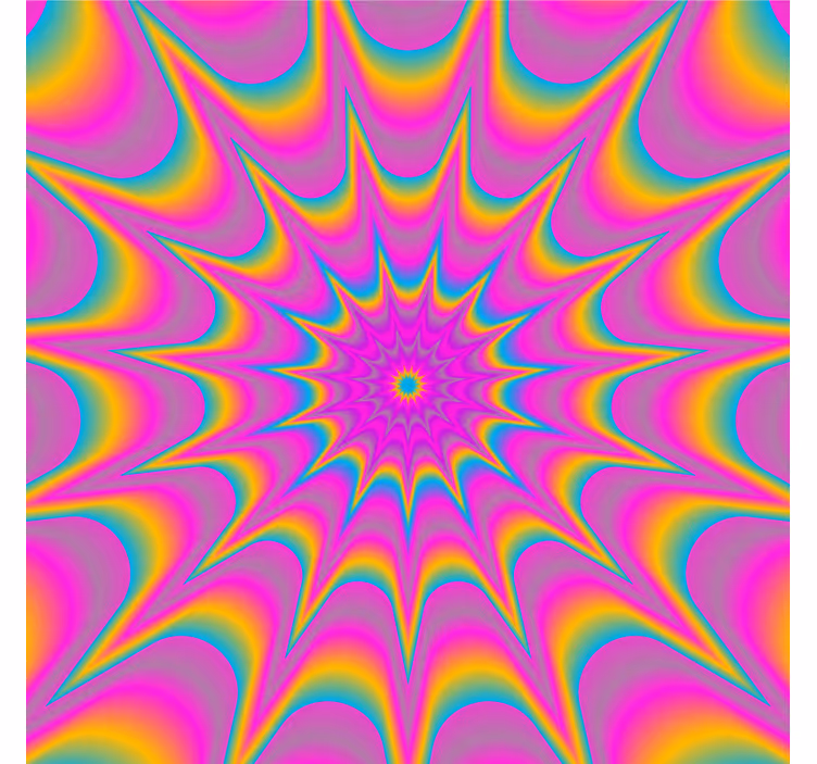 Psykedelisk optisk retrostjerne vintage underlag - Tenstickers