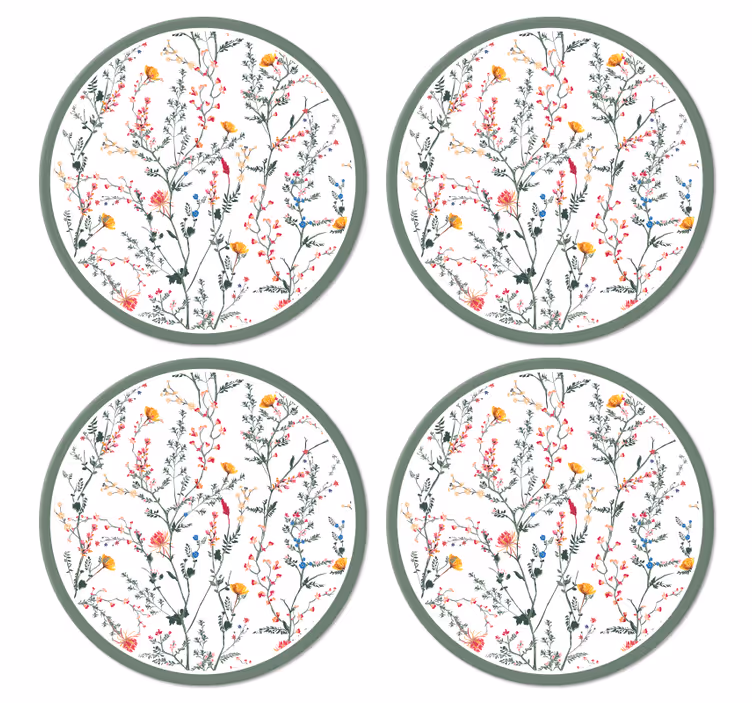 Tynne minimalistiske hageblomster underlag moderne - Tenstickers