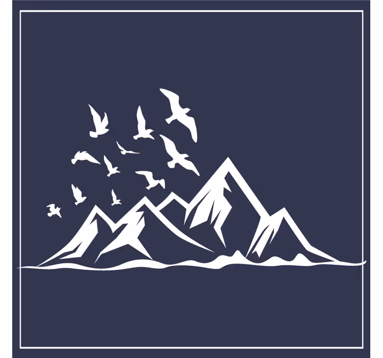 Underlag fjellandskap silhuett - Tenstickers