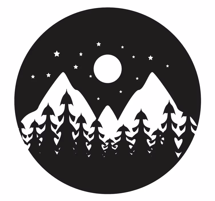Underlag fjellnatt landskap - Tenstickers