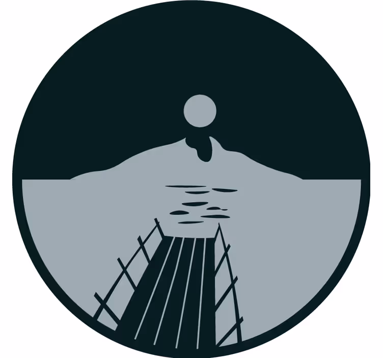 Sunset over vann underlag øl - Tenstickers