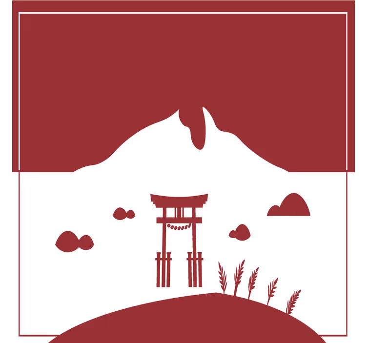 Underlag nerdete fjell torii-port - Tenstickers