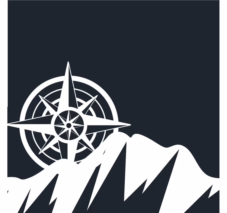 Navigasjonskompass topper underlag nerdete - Tenstickers
