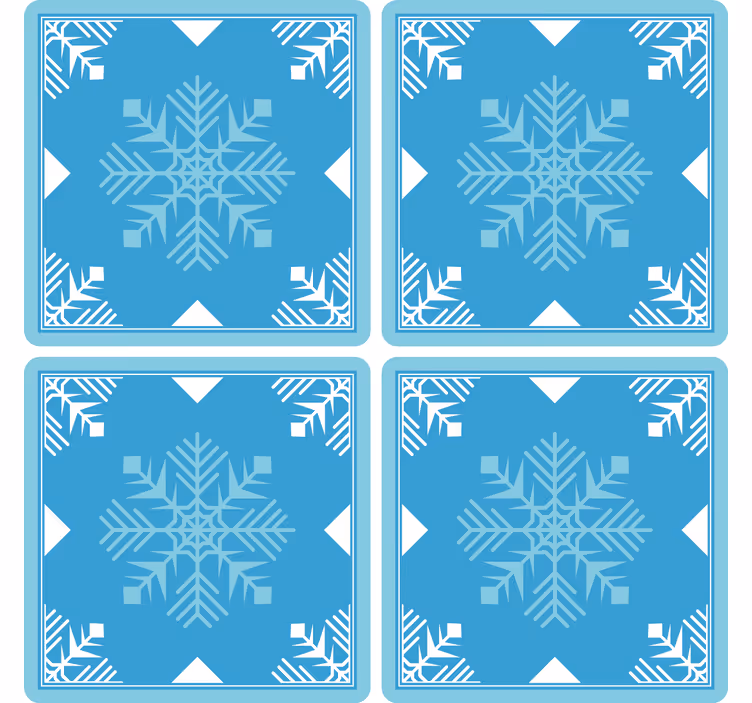 Snøfnugg blå toner underlag jul - Tenstickers