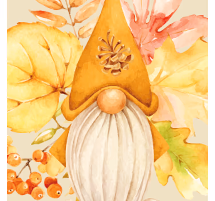 Halloween underlag med høstgnomdesign - Tenstickers