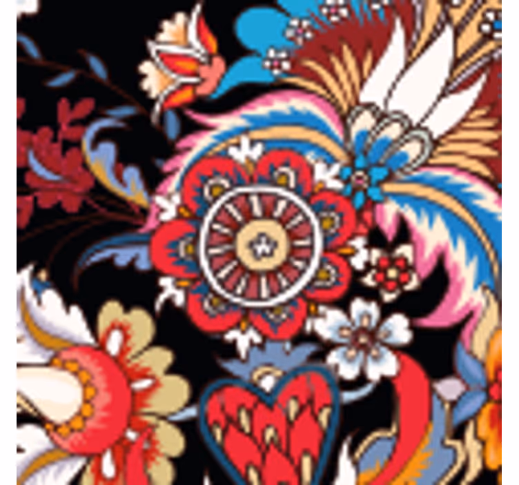 Lively floral composition underlag - Tenstickers