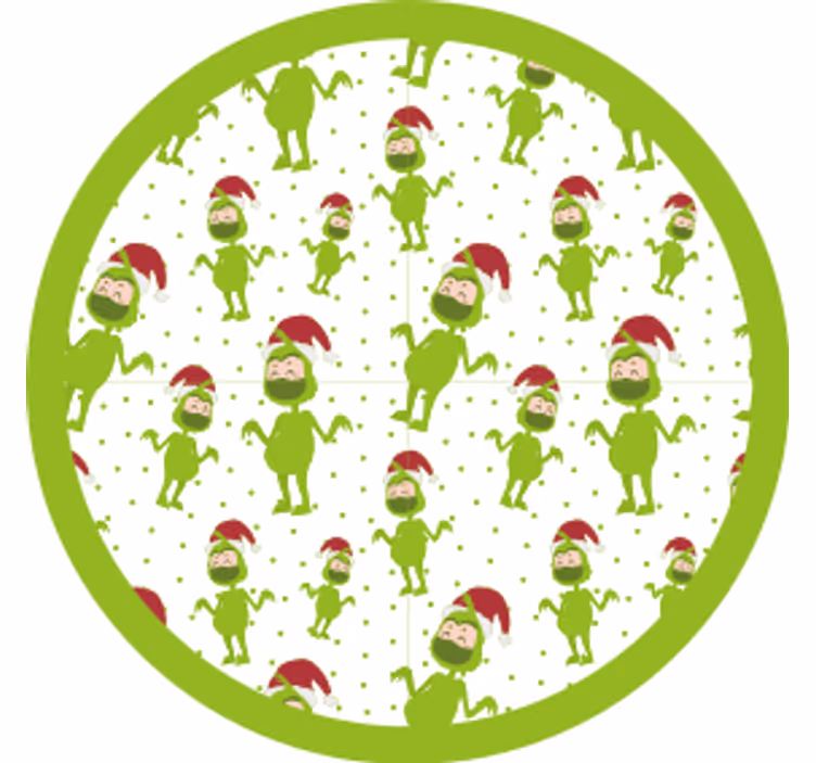 Underlag jul fantastiske grønne figurer - Tenstickers