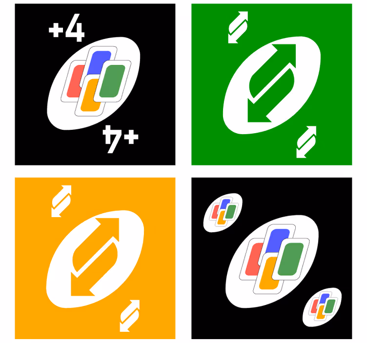 Uno fargekort design underlag nerdete - Tenstickers