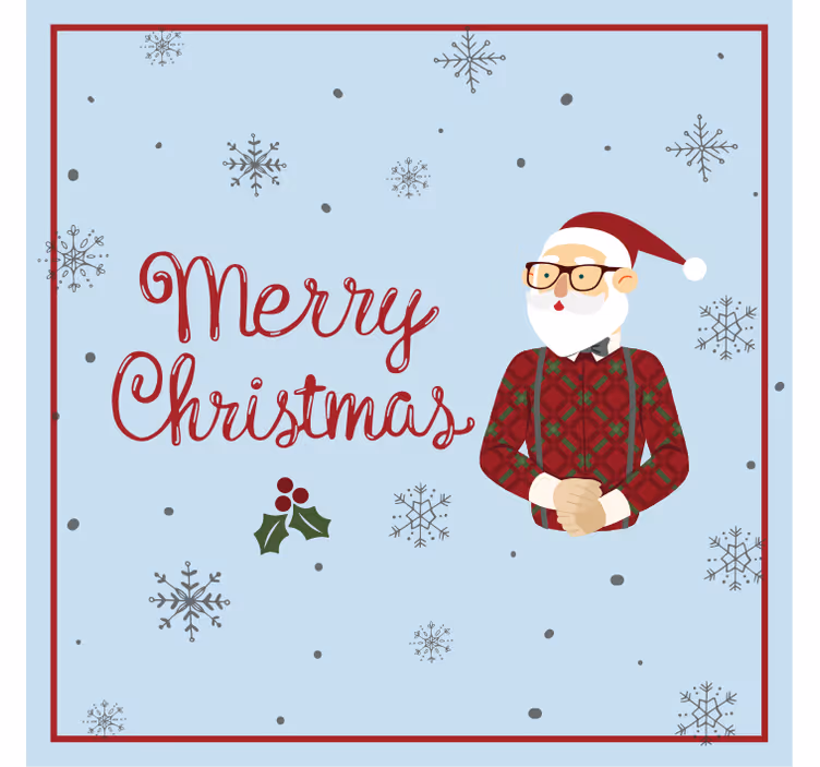 Underlag jul nisse med snøfnugg - Tenstickers