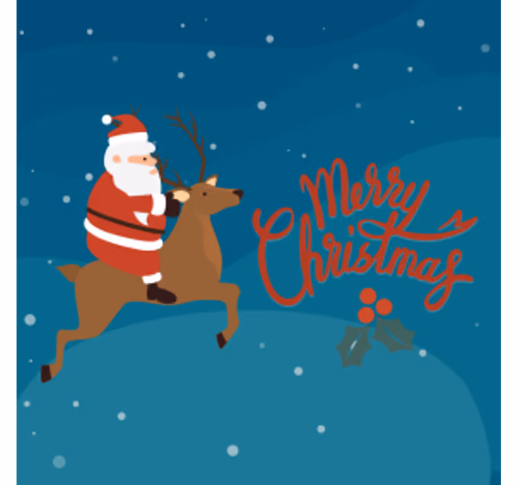 Underlag jul nisse som rir reinsdyr - Tenstickers