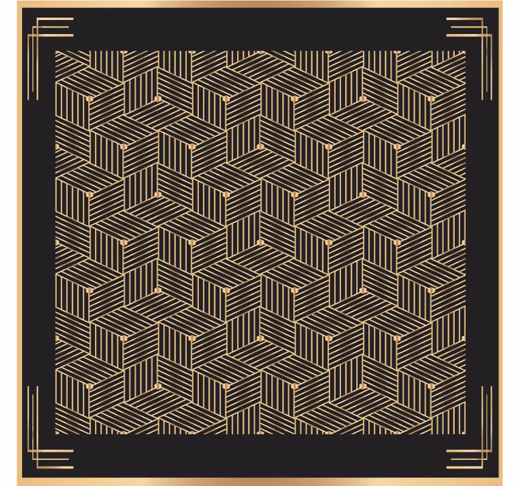 Underlag med geometrisk bladmotiv - Tenstickers