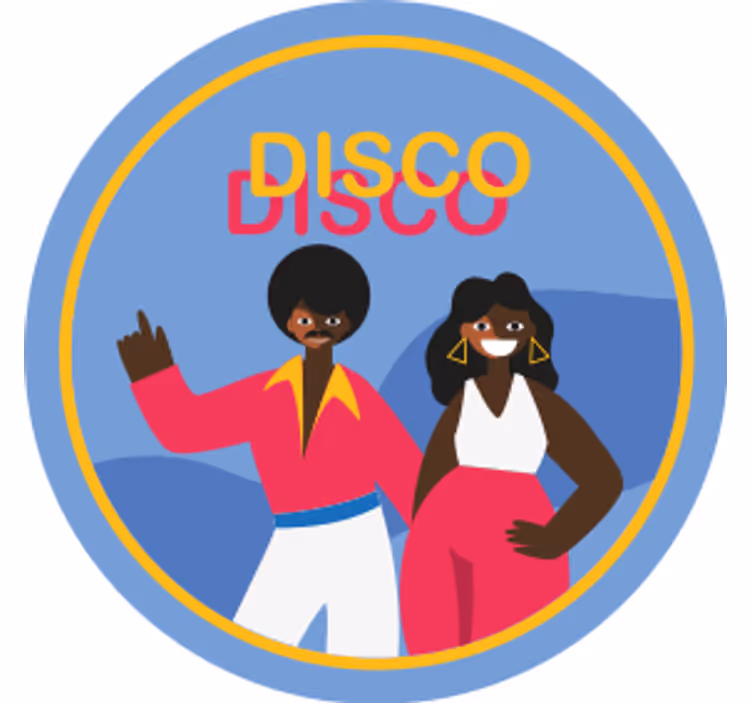 Disco dansefest underlag nerdete - Tenstickers