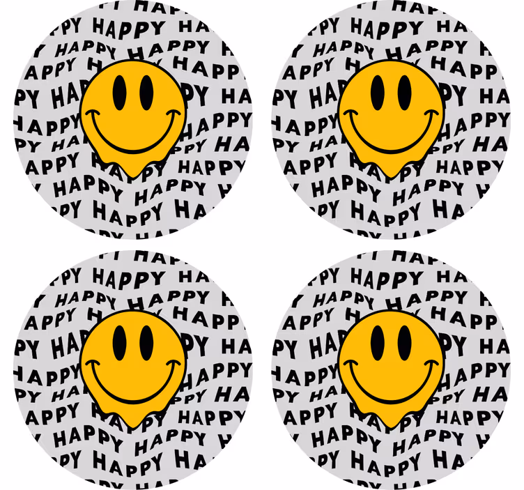 Underlag sagn med smilende ansikt av glede - Tenstickers
