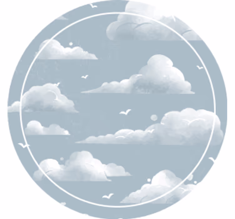 Underlag med mønster av skyet himmel - Tenstickers