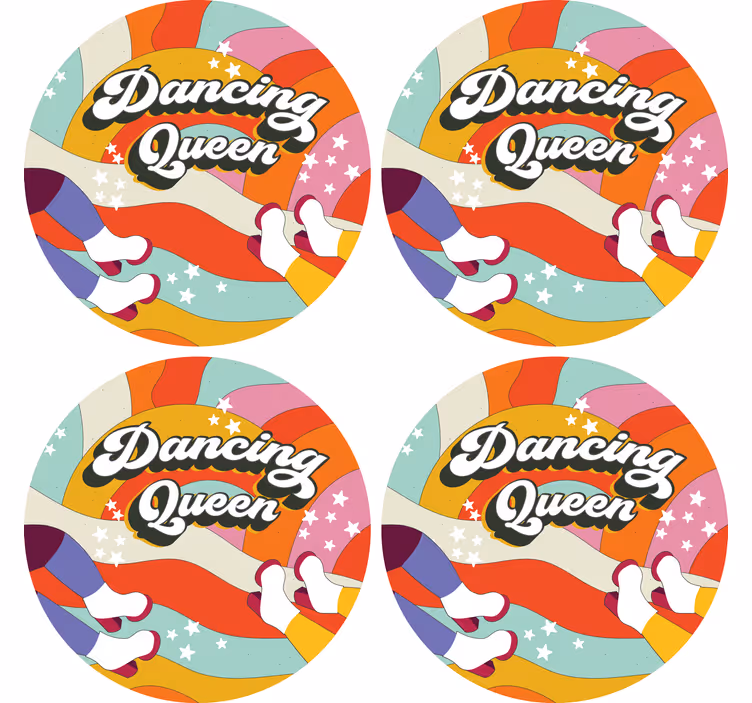 Underlag tilpasset fargerik dansefotdesign - Tenstickers