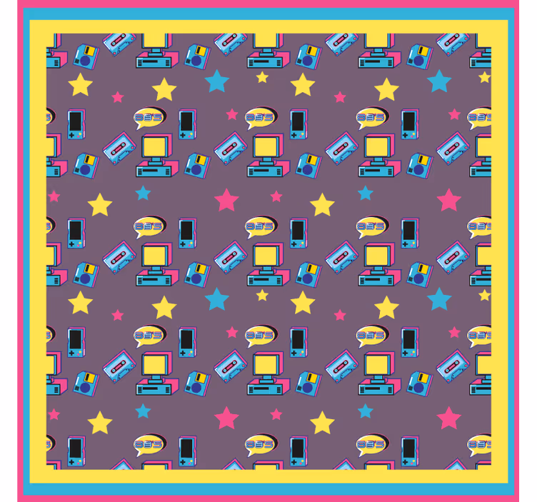 Retro teknologi mønster underlag nerdete - Tenstickers