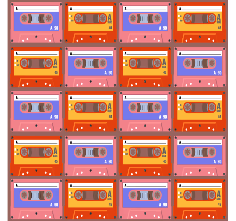 Vintage underlag retro kassettbånd - Tenstickers
