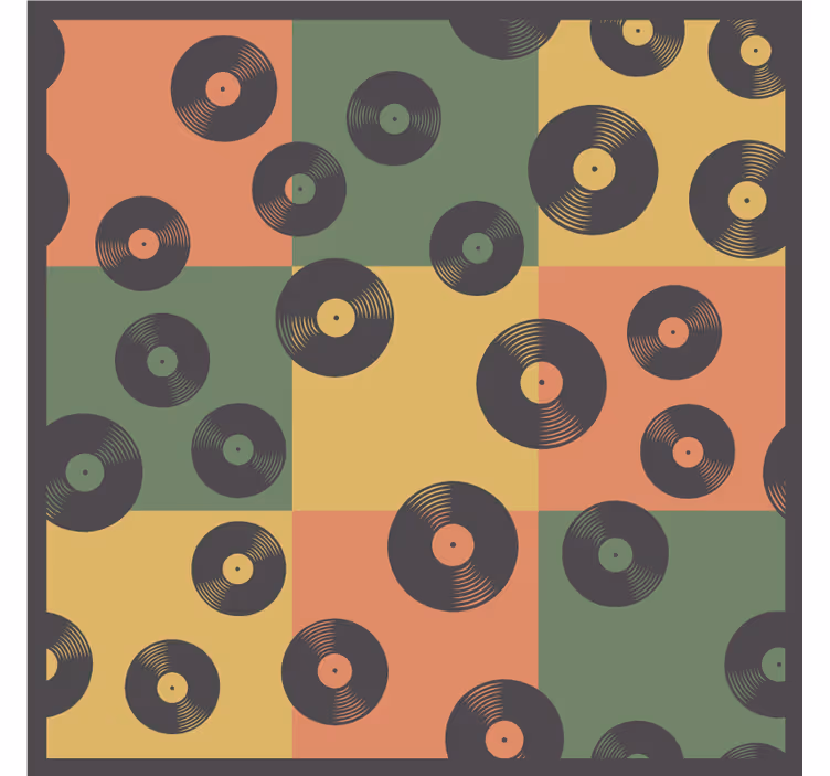 Underlag nerdete vinylplatemønster - Tenstickers