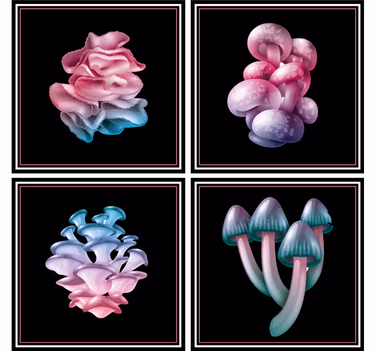 Moderne underlag myke blomsterformer - Tenstickers