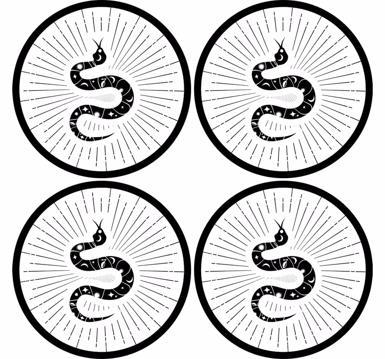 Abstrakt slange motif underlag nerdete - Tenstickers