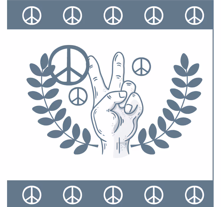 Underlag sagn freds hånd seier symbol - Tenstickers