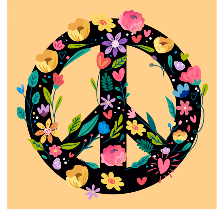 Underlag sagn botanisk ro symbol - Tenstickers