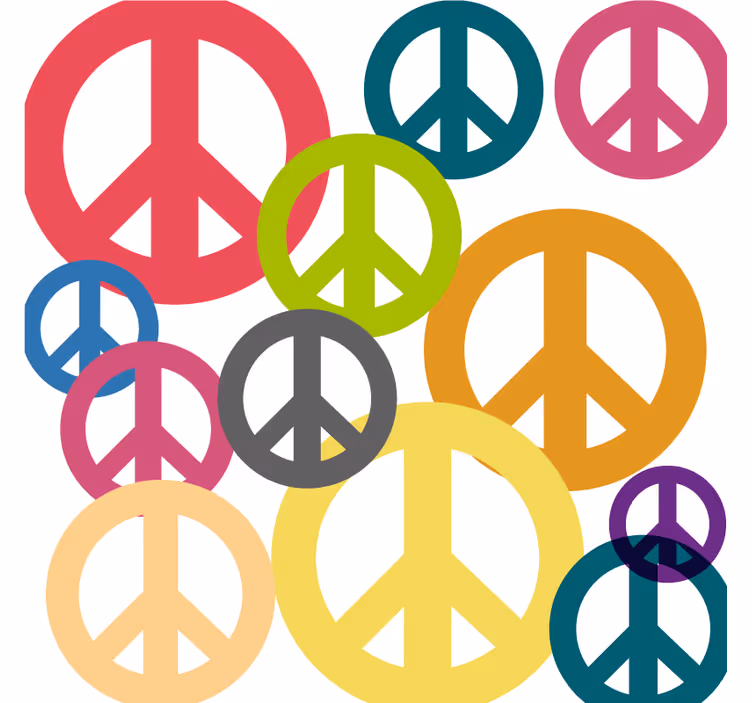 Vibrante fredsymboler underlag nerdete - Tenstickers