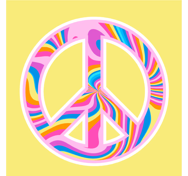 Vibrant peace emblem underlag nerdete - Tenstickers