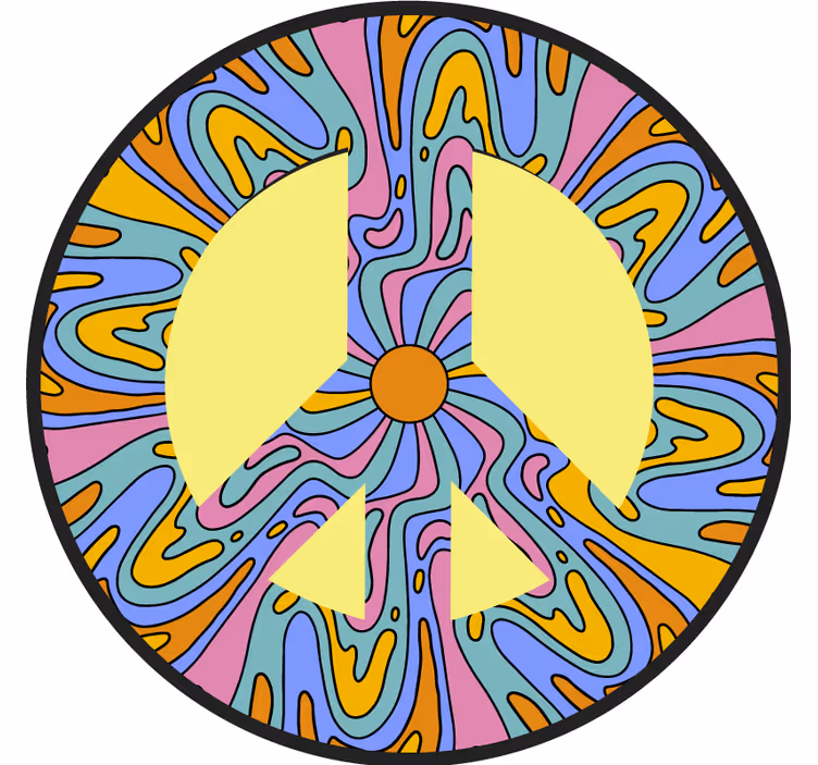 Vibrant fredssymbol underlag nerdete - Tenstickers