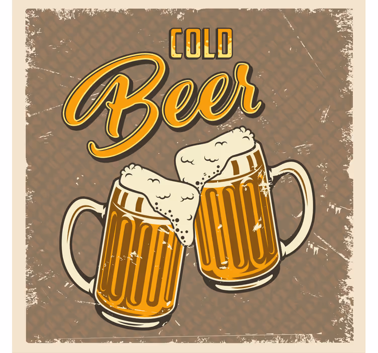 Frothy beer mugs underlag øl - Tenstickers