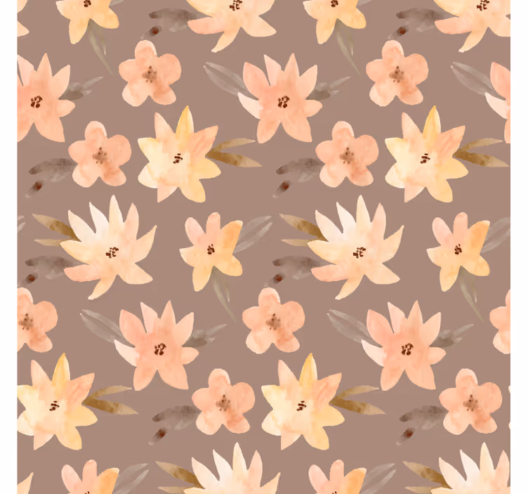 Aquarella blomster pastellfarger flere glassbrikke - Tenstickers