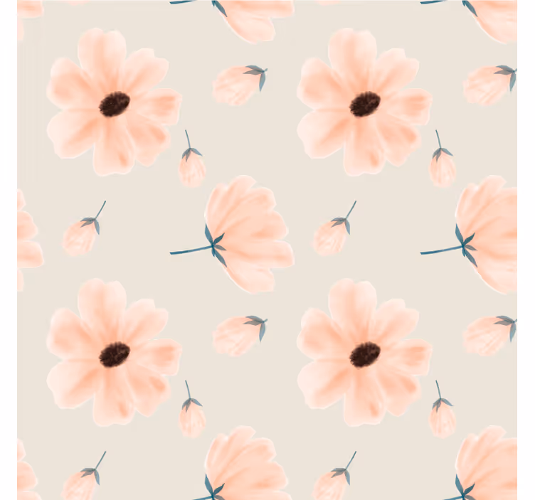 Underlag med blomstermønster og myke kronblader - Tenstickers