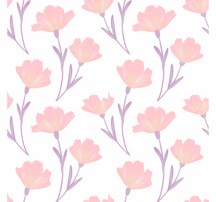 Rosa og lilla blomster flere glassbrikke - Tenstickers