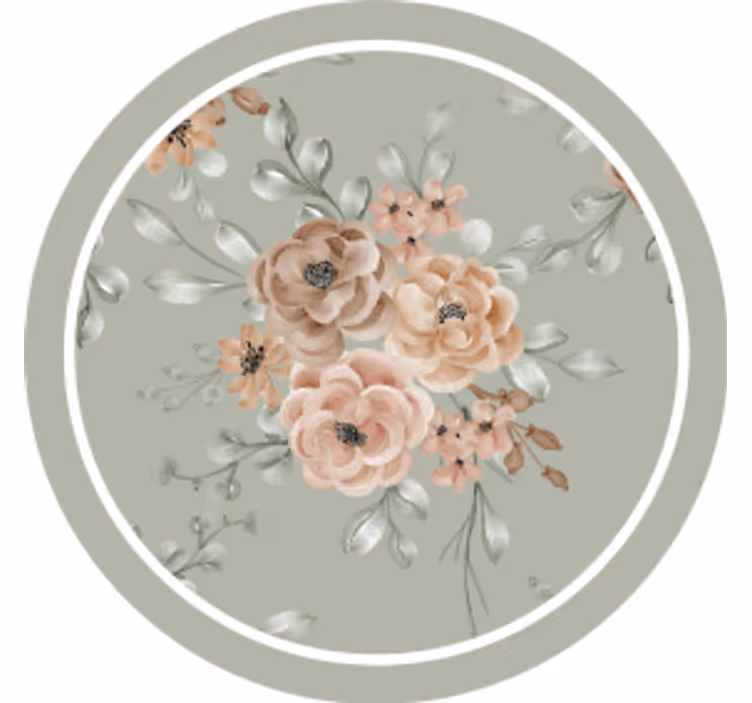 Moderne underlag med blomsterprydmotiv - Tenstickers