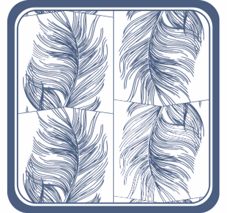 Elegant fjærmønster underlag - Tenstickers