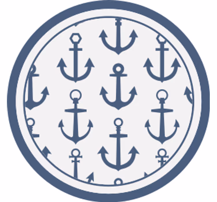 Underlag med nautisk ankermotiv - Tenstickers