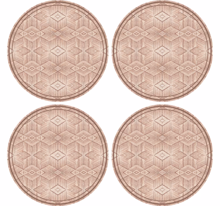 Underlag med geometrisk mønster og sirkelform - Tenstickers