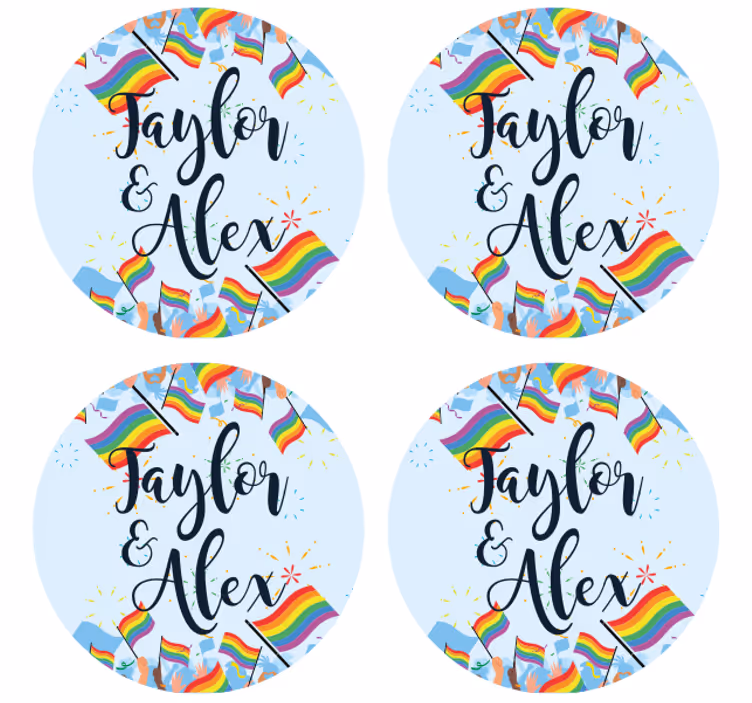 Underlag øl regnbueflagg feiring - Tenstickers