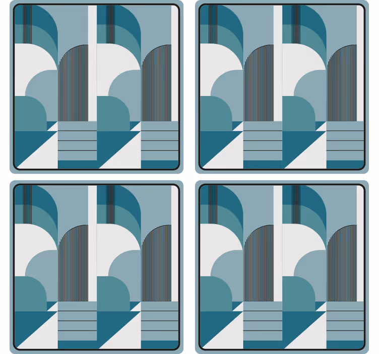 Underlag moderne geometriske buemønstre - Tenstickers