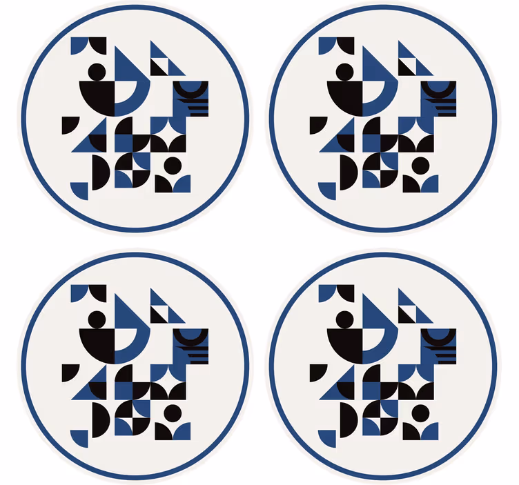 Underlag moderne geometrisk formarrangement - Tenstickers