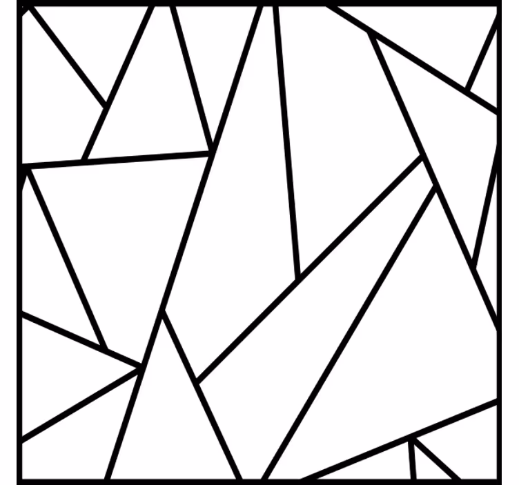 Geometriske svarte linjer underlag - Tenstickers
