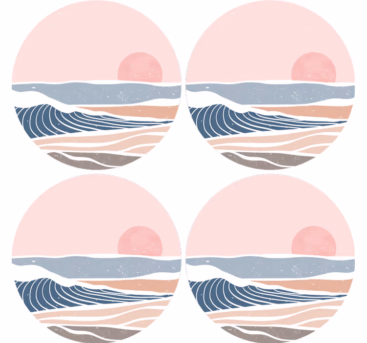 Underlag mild bølger og soloppgang - Tenstickers