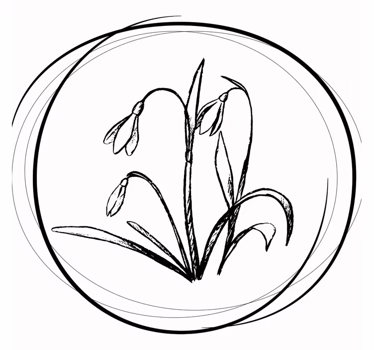 Underlag elegant blomstertegning - Tenstickers