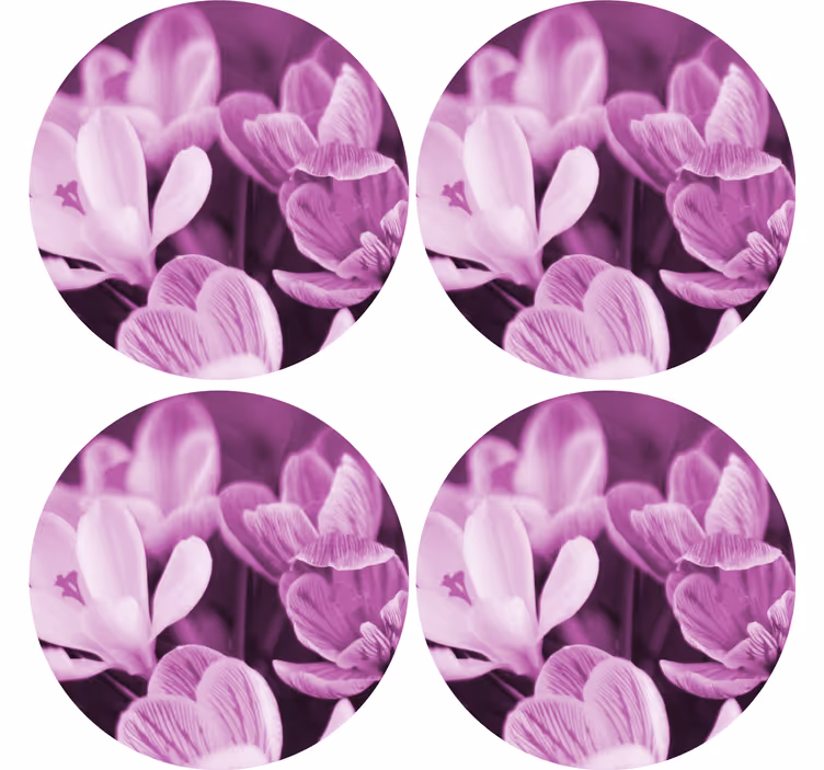 Vibrant blomsterdesign underlag - Tenstickers