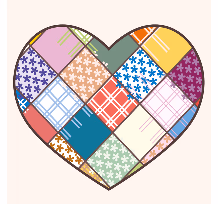 Patchwork hjerte mønster underlag - Tenstickers
